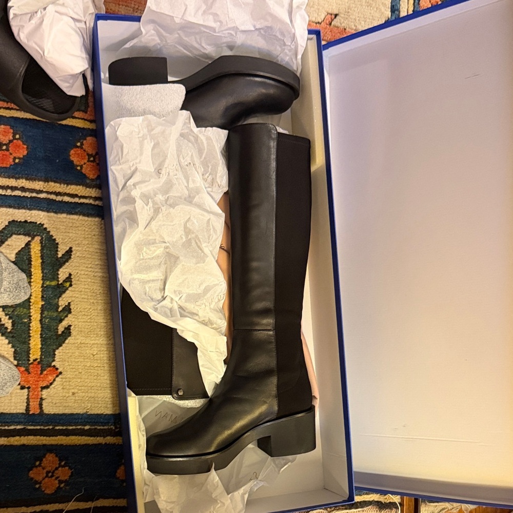 Stuart Weitzman Gotham Black Knee-High Boots